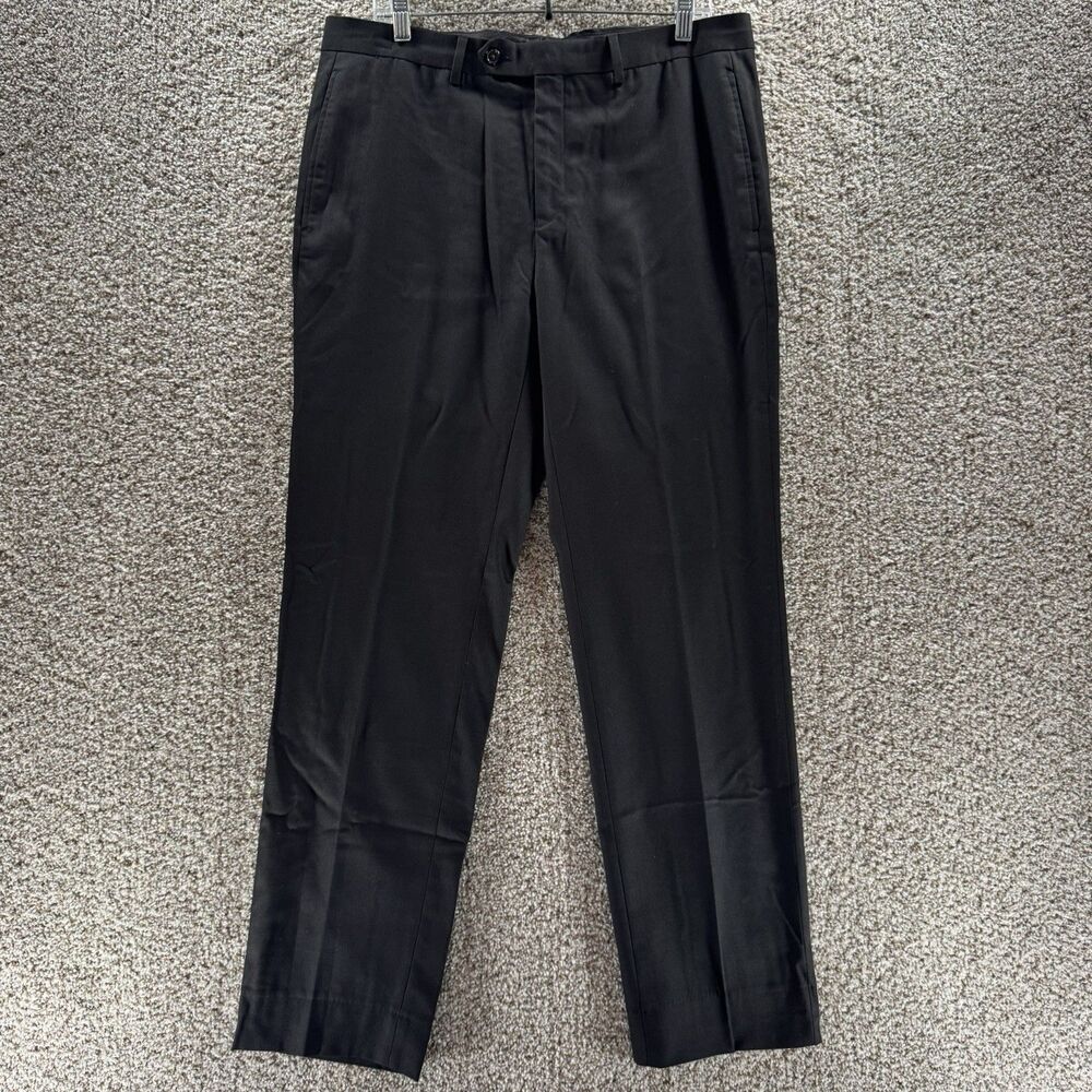 Lauren Ralph Lauren Dress Pants Mens 34x30 Black Label Polyester Business Adult